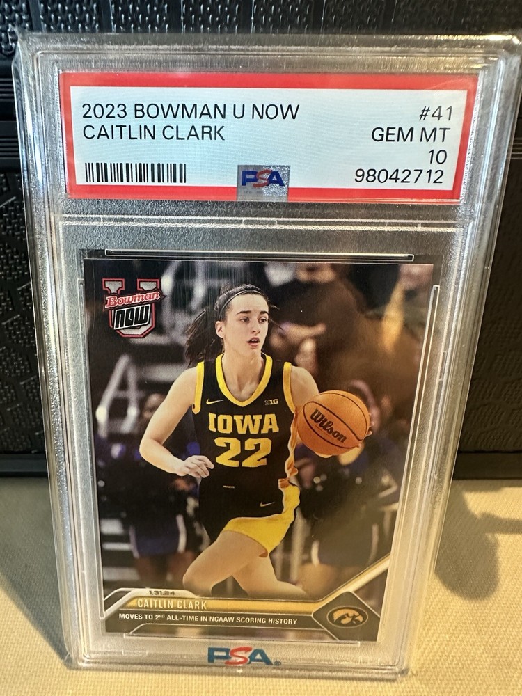 2023 Bowman U Now #41 Caitlin Clark PSA 10