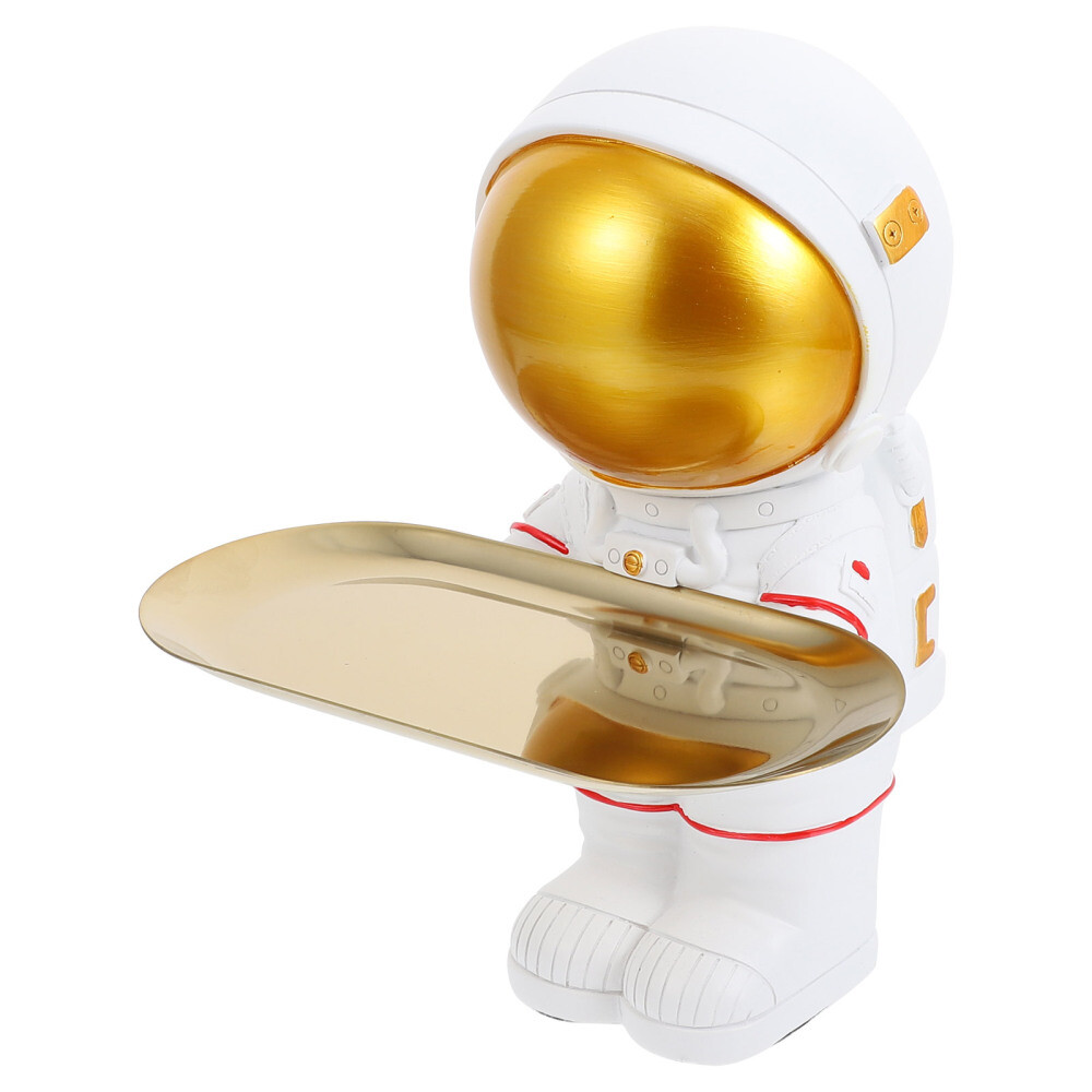 Astronaut Jewelry Holder Sundries Container Tray Modern Decor Statue