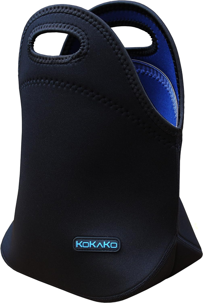 Insulated Neoprene Lunch Bag for Men Women Washable Waterproof Tote