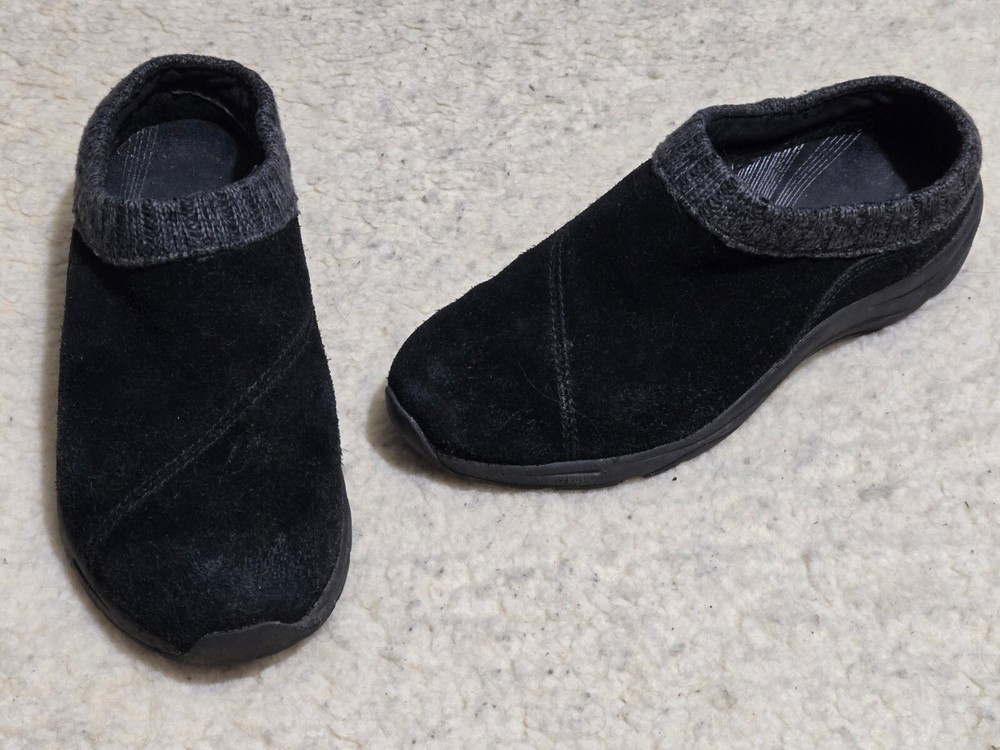 Vionic Arbor Comfort Suede Mule Women’s Clog Black Size 7 Wide
