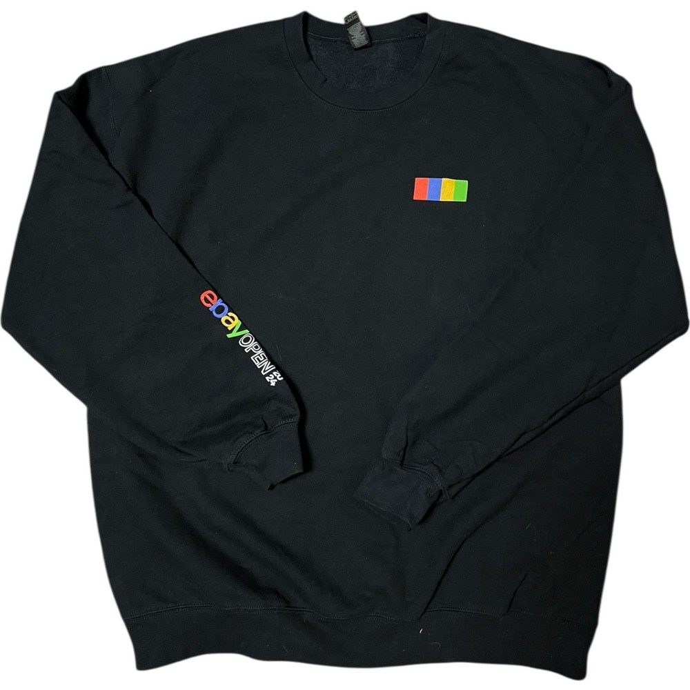 eBay Open 2024 Sweatshirt Black Large | Gildan Softstyle Midweight Crewneck
