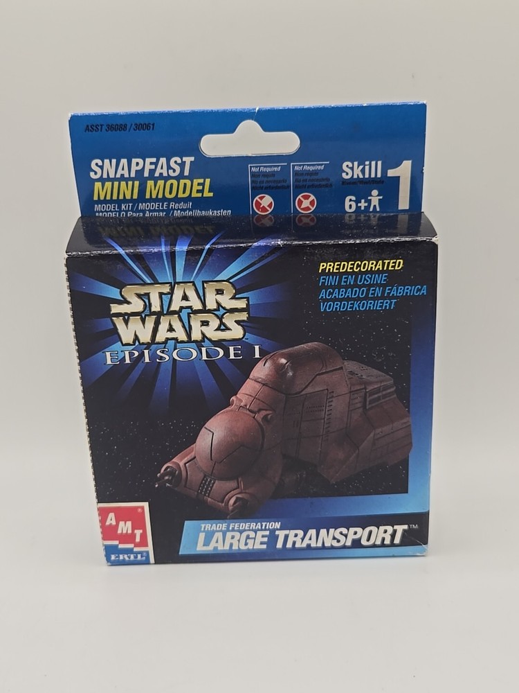 AMT ERTL Mini Model Star Wars Episode 1 TRADE FEDERATION LARGE TRANSPORT, New! T