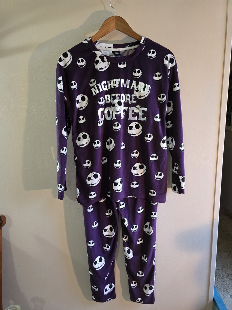 Women's Nightmare Before Christmas 2pc Sleep Set - Plum Night Small
