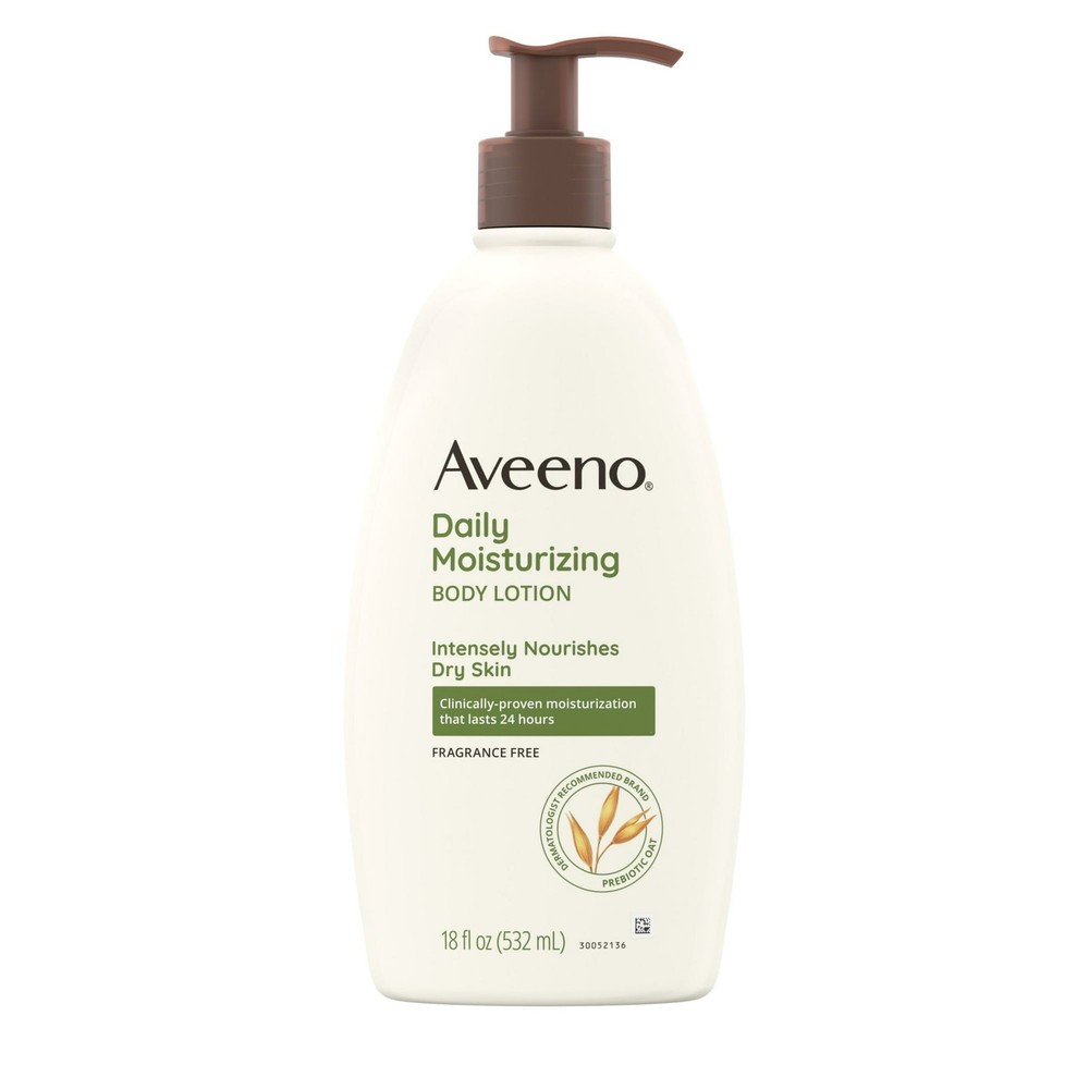 Aveeno Daily Moisturizing Body Lotion and Facial Moisturizer 18oz (2 Pack)