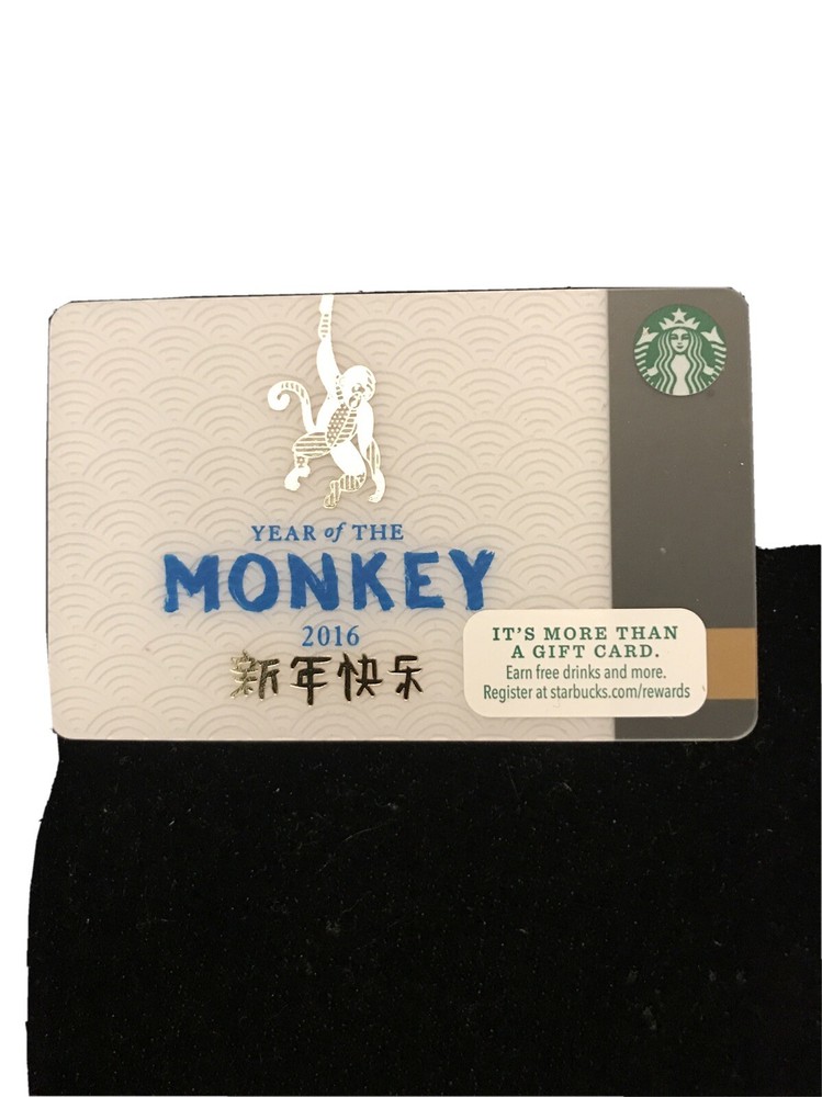 STARBUCKS Gift Card 2016 YEAR OF THE MONKEY Chinese New Celebration No $ Value-image