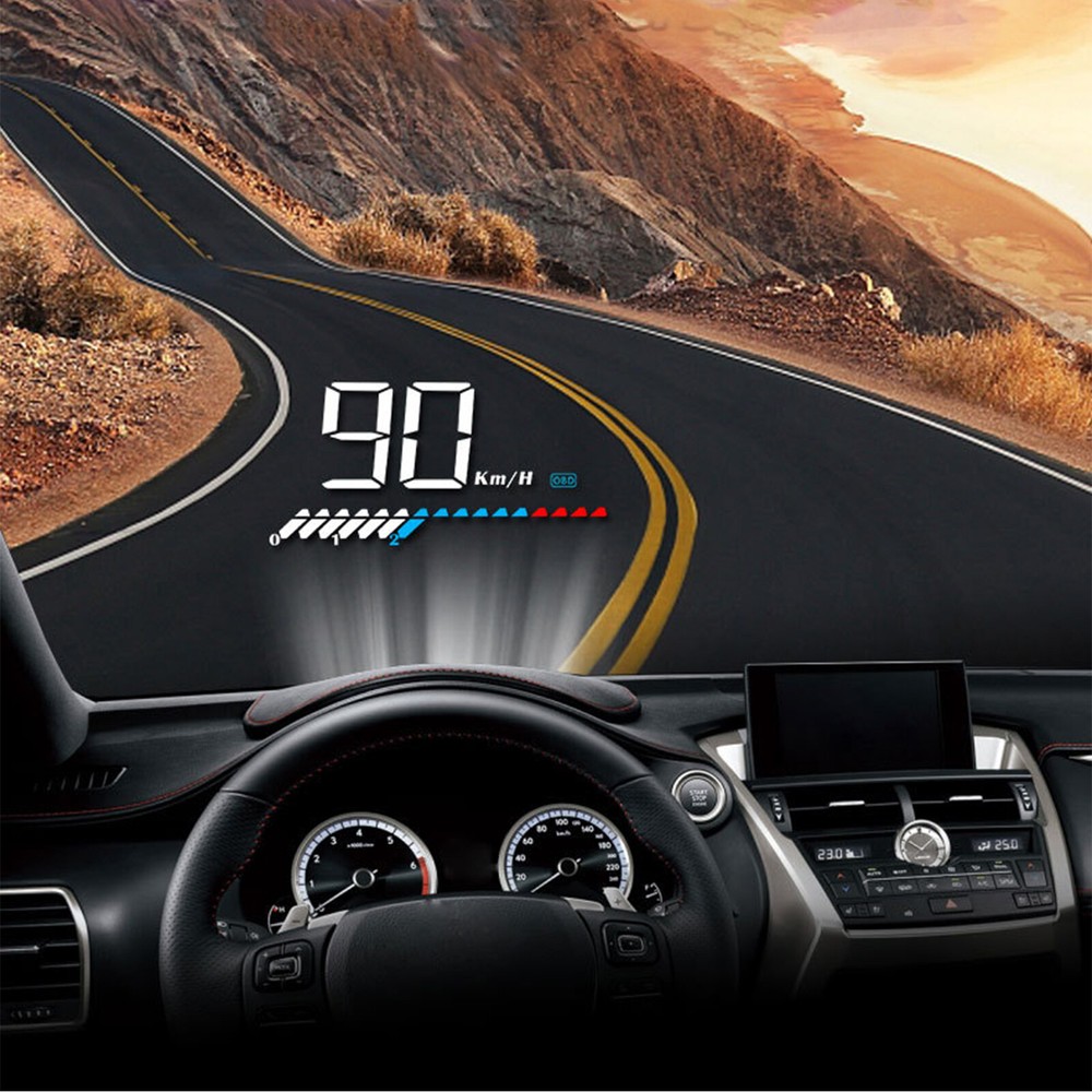 Universal HD Digital Car GPS HUD Speedometer with Overspeed Alarm