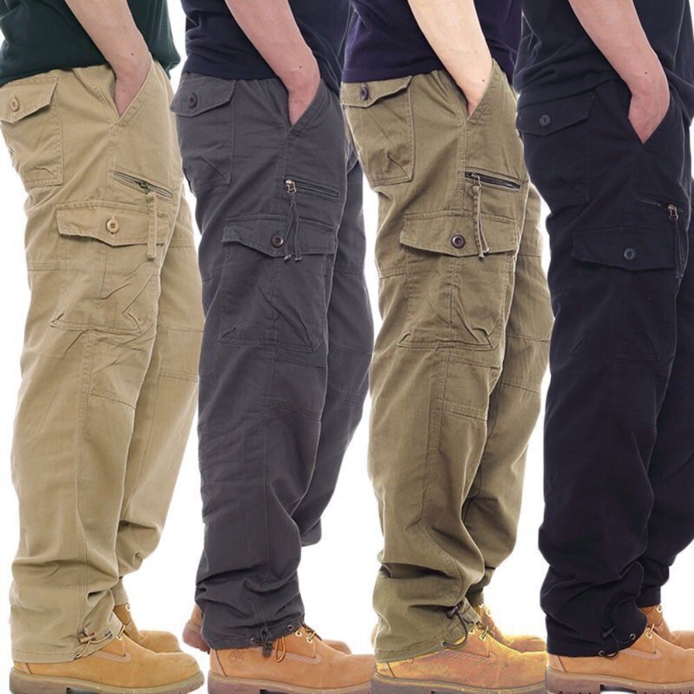 Cargo long loose men's casual pants