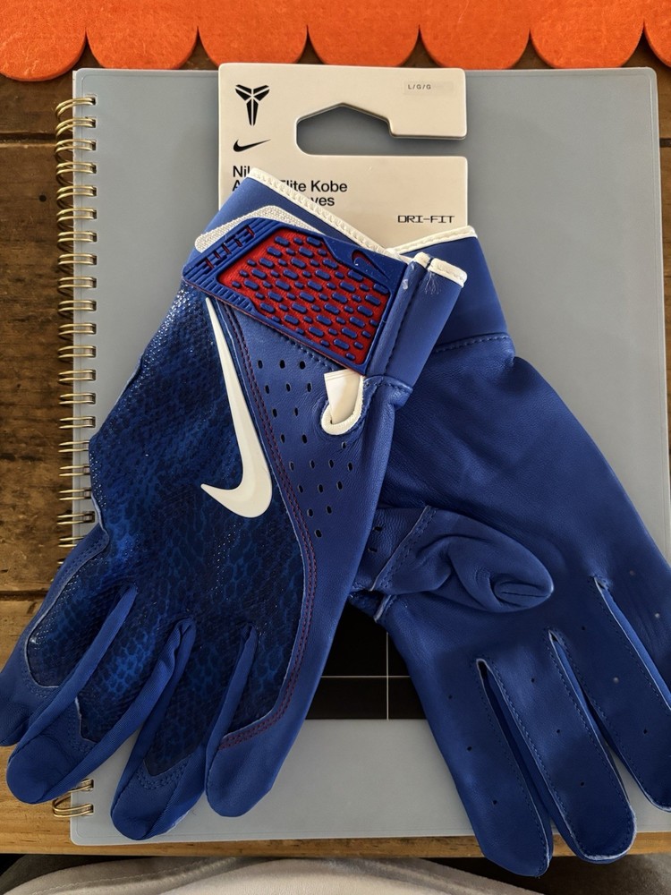 Nike Alpha Elite Kobe Batting Gloves Undftd Baseball Dodgers 2025 Large New