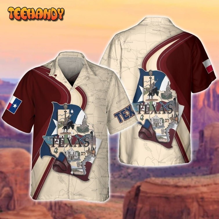Texas 3D Printed Hawaiian Shirt for American Texas Hawaii Aloha Style