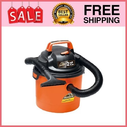 Armor All 2.5 Gal Wall-Mountable Wet Dry Utility Vacuum in Orange