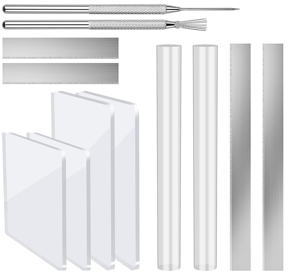 12-Piece Polymer Clay Cutter & Acrylic Roller Set for Crafting