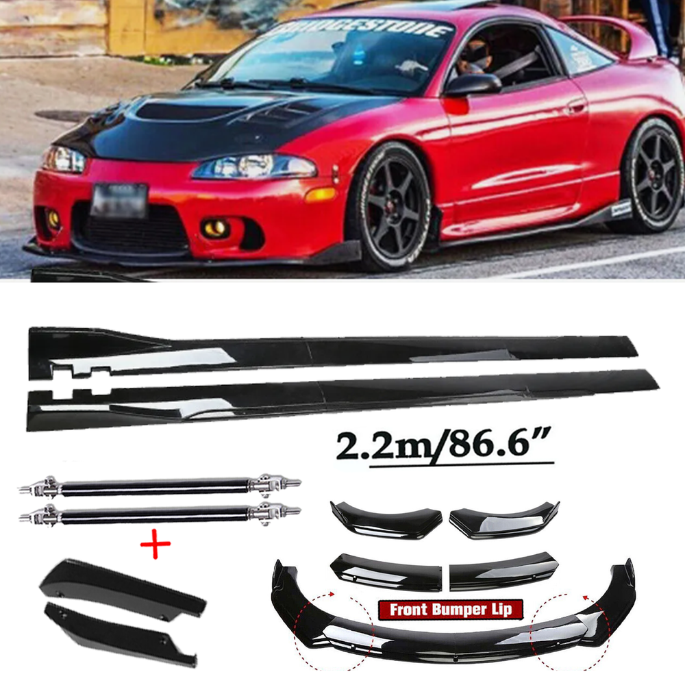 For Mitsubishi Eclipse GSX  Front Bumper Spoiler Body Kit /Side Skirt Glossy