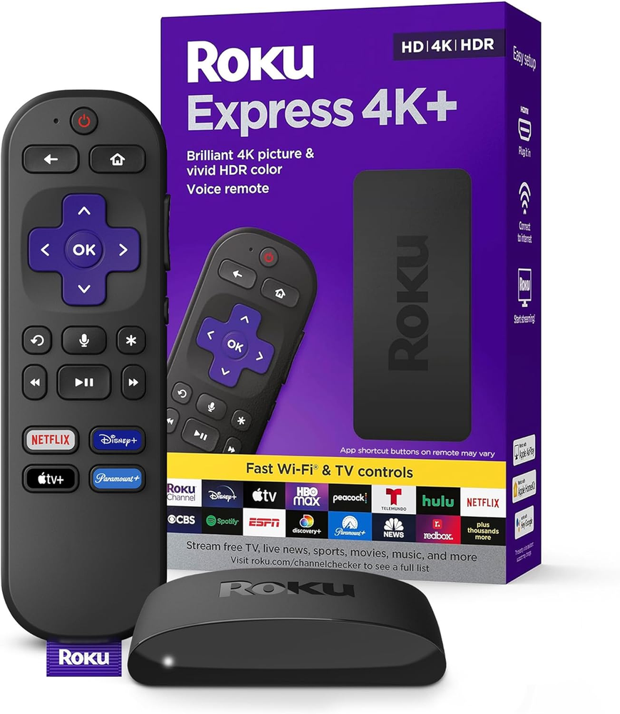 4K HDR Streaming Device with Voice Remote and Free Live TV