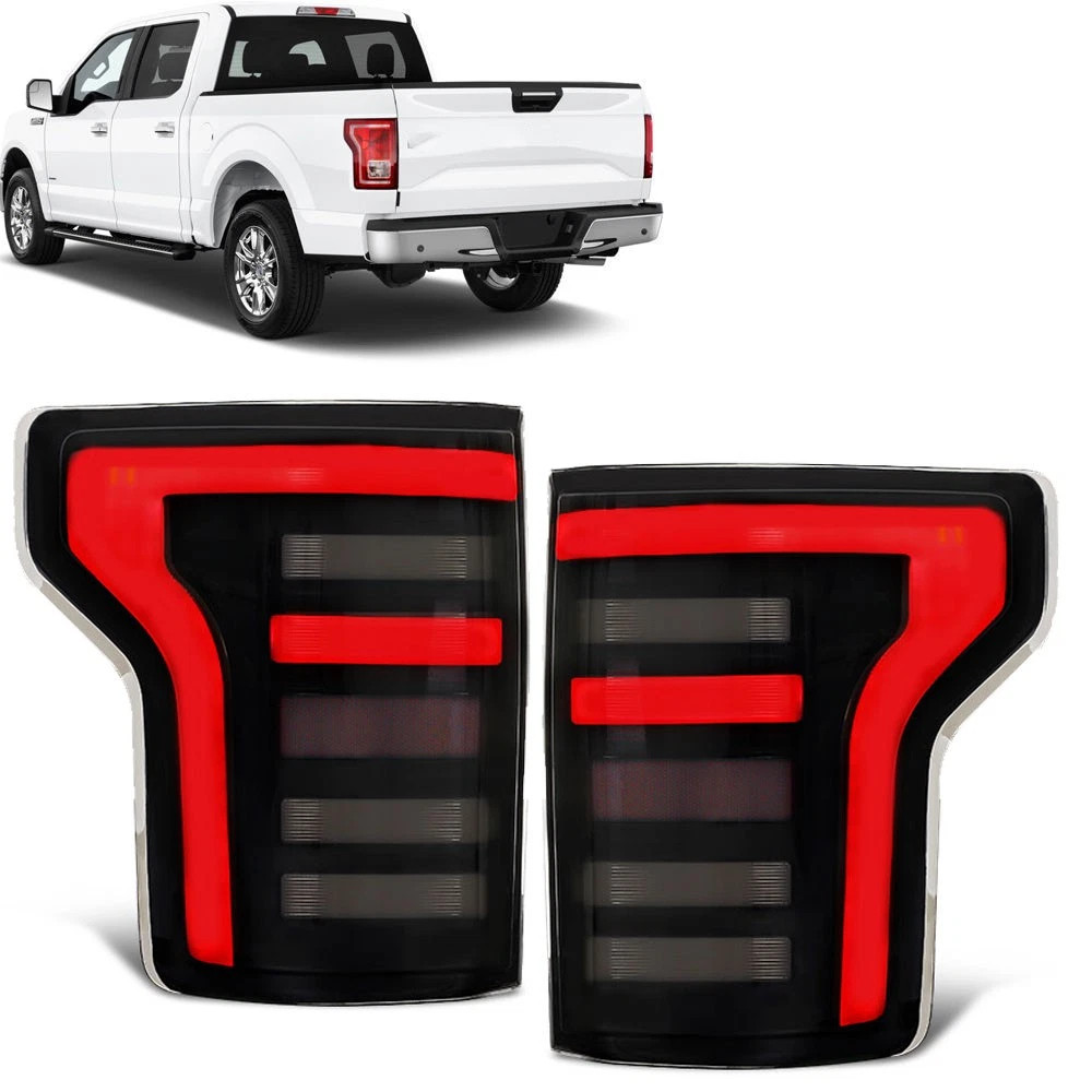 Smoked LED Tail Lights Rear Lamps Brake For Ford F-150 2015 2016 2017 2018-2020