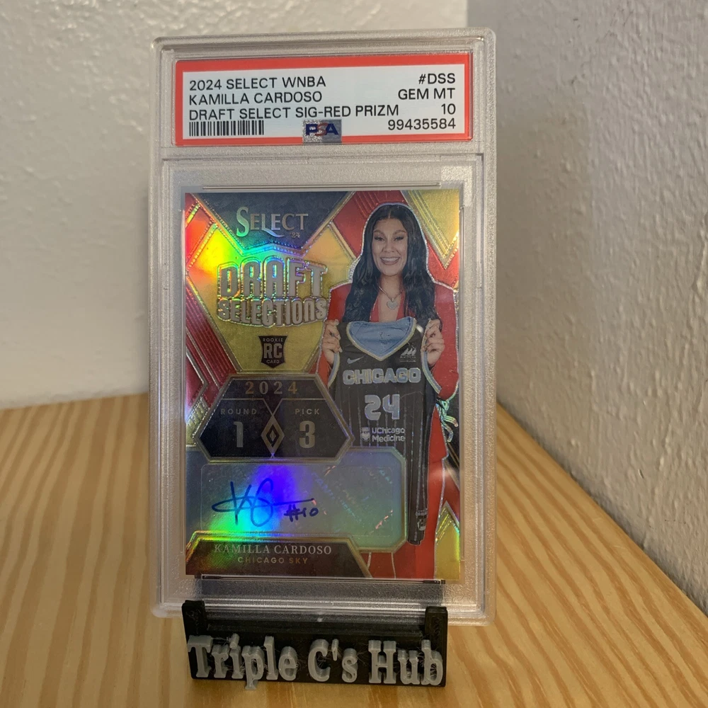 2024 Panini Select WNBA - Draft Selections Signatures Red Prizm #DSS-KC Kamilla Cardoso /99 (AU, RC)