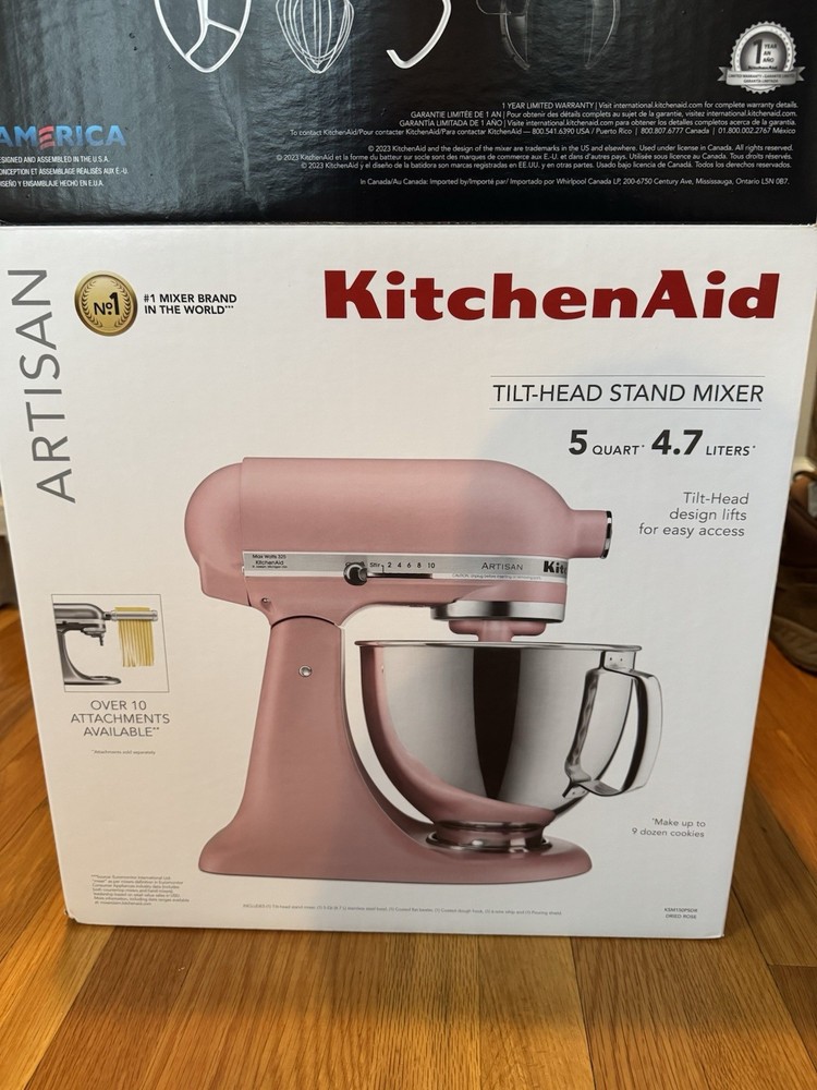 KitchenAid 5 Qt Tilt-Head Stand Mixer in Dried Rose Brand New Never Used