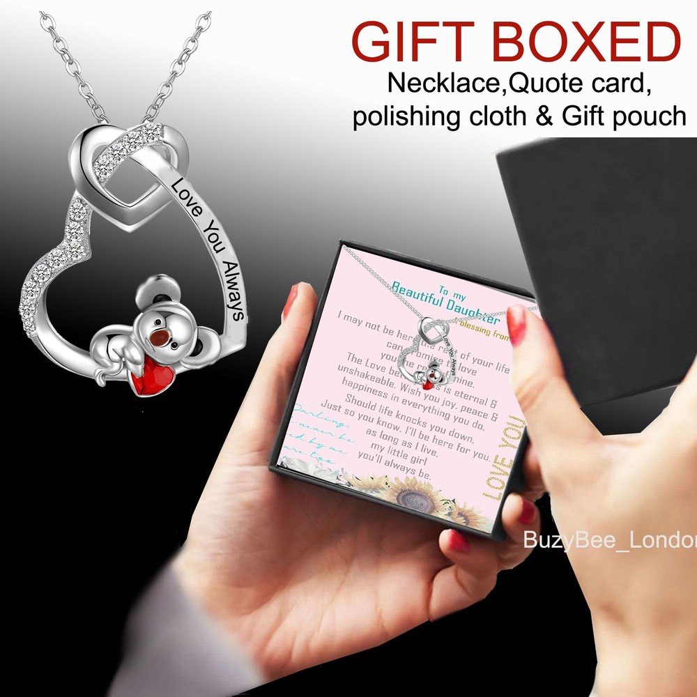 To My Daughter Gifts from Dad Mum Necklace for Daughter Birthday Gifts Present