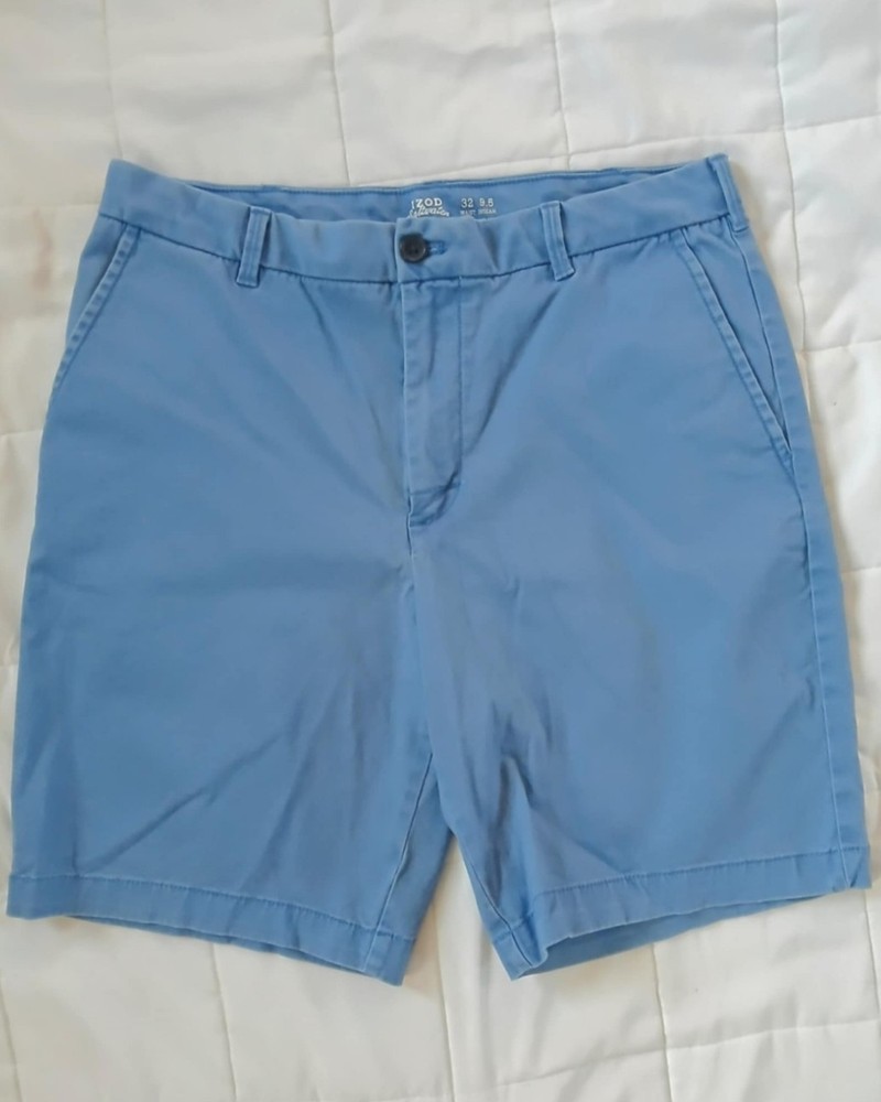 Izod Saltwater Stretch Blue Shorts,‎ Size 32 Men's 9.5 Inseam