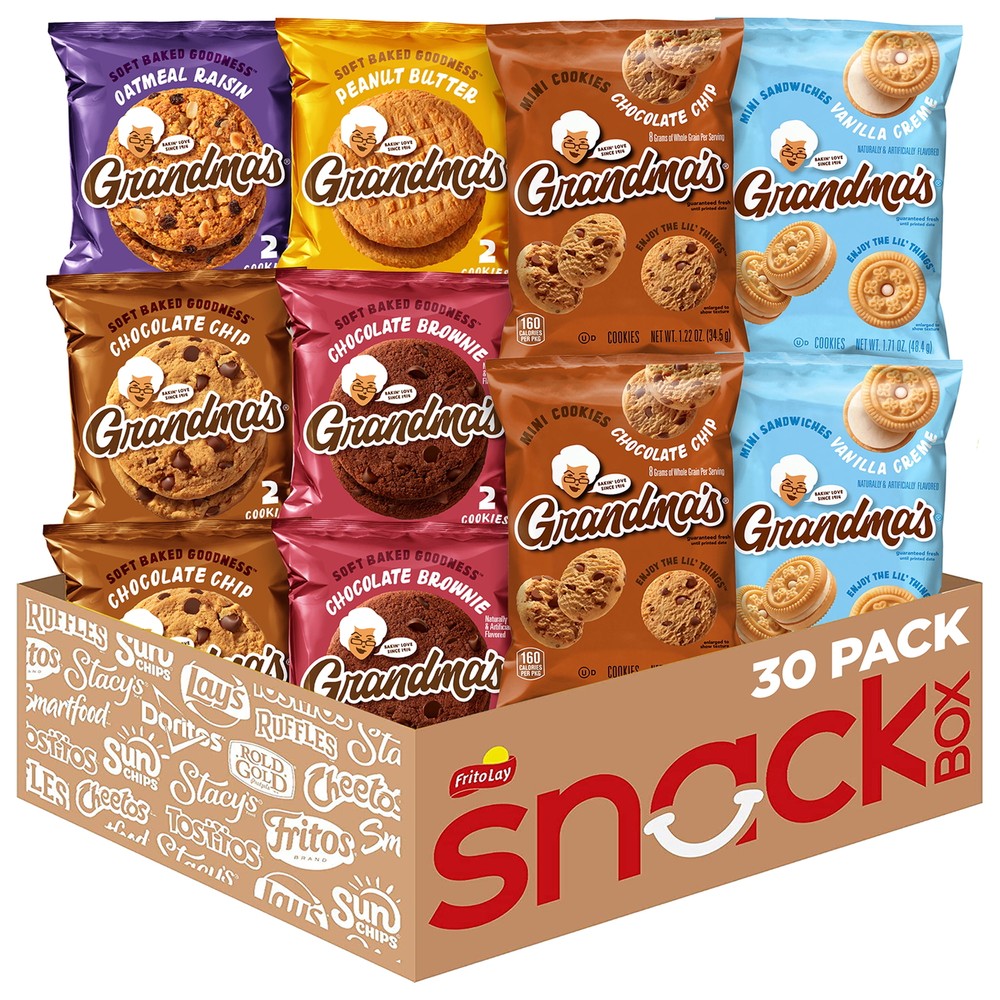 Grandma’s Cookies Variety Pack Flavored Cookies Snacks (Packaging May Vary)