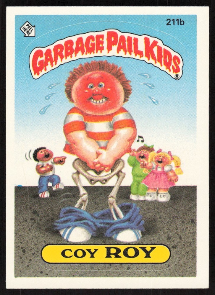 1986 Topps Garbage Pail Kids COY ROY Sticker Cards