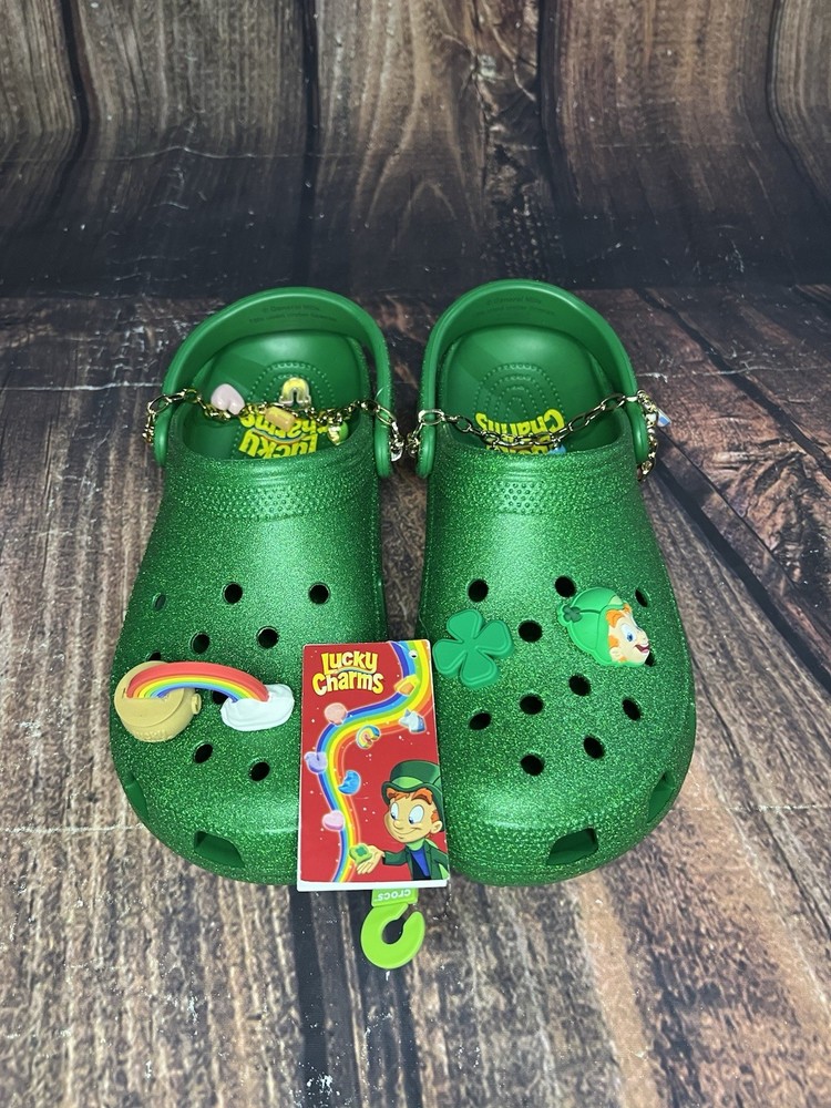 Lucky Charms Classic Crocs Free* Key Change & JiBBitZ Charms Size 10 M / 12 W