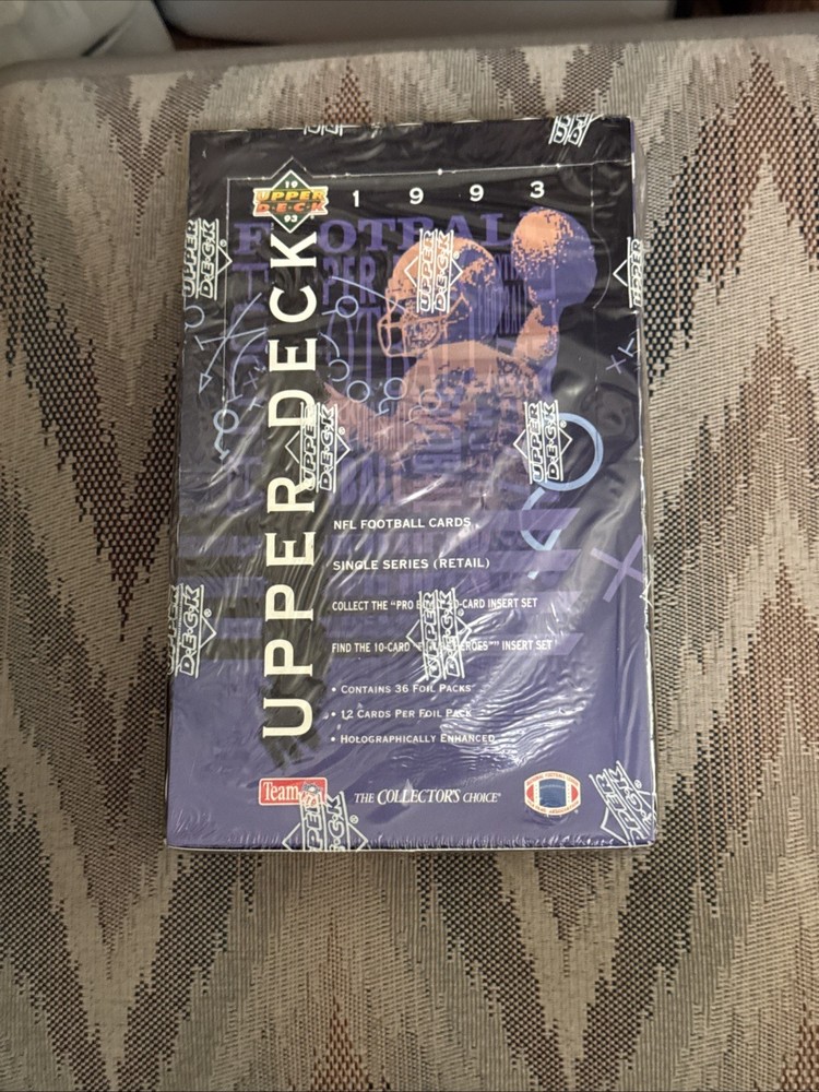 1993 UPPER DECK FOOTBALL FACTORY SEALED BOX 36 PACKS OF 12 CARDS
