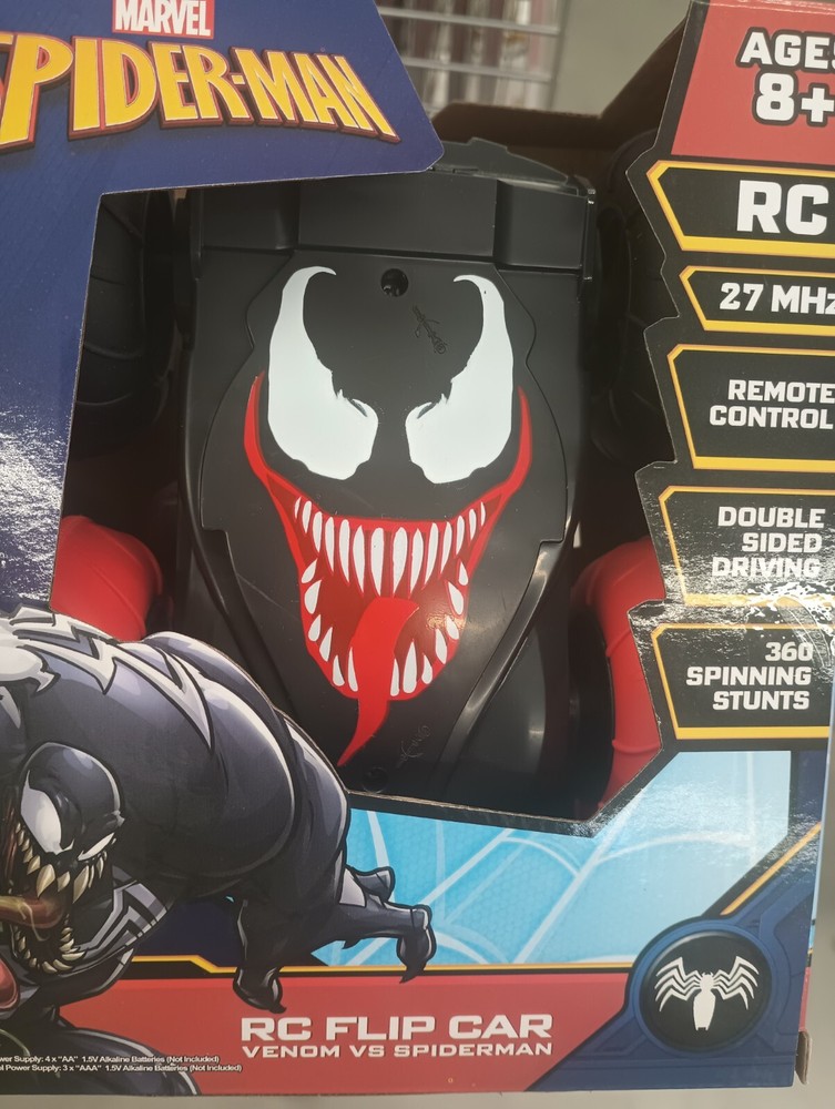 Marvel Spider-Man Venom Vs Spiderman Remote Control RC Flip Car 6”