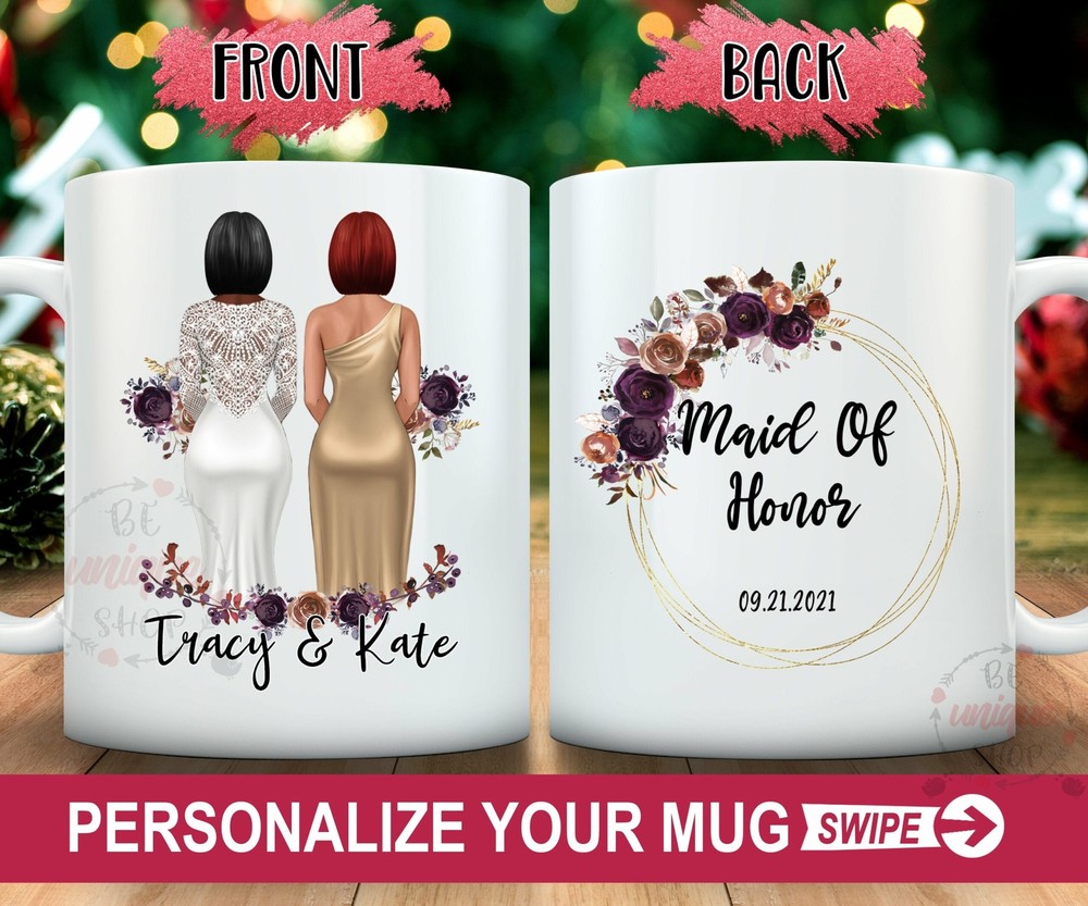 Custom Matron Of Honor Mug Will You Be My Maid Of Honor Mug Bridesmaid Proposal