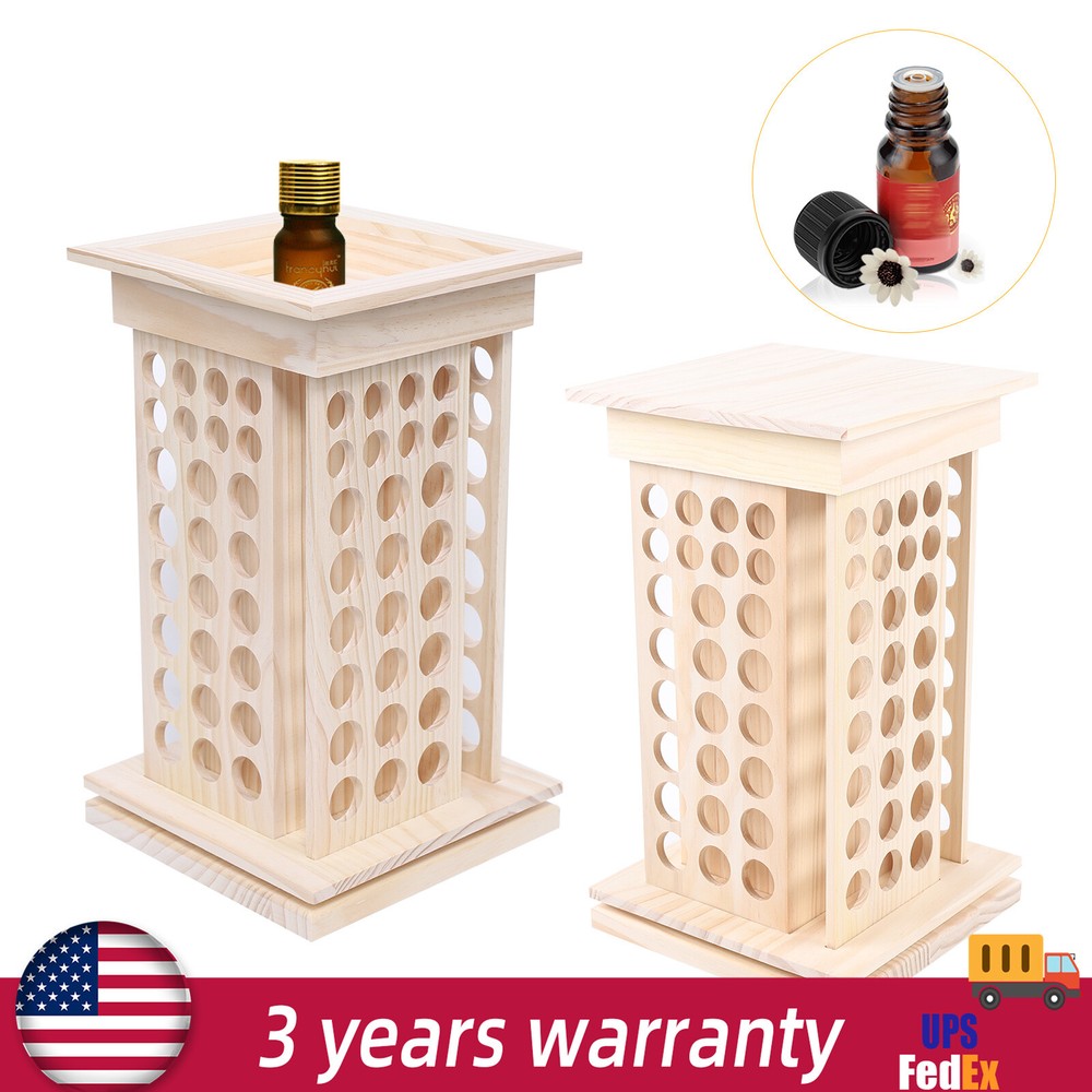 8-Tier Wooden Rotating Essential Oil Display Stand USA Made