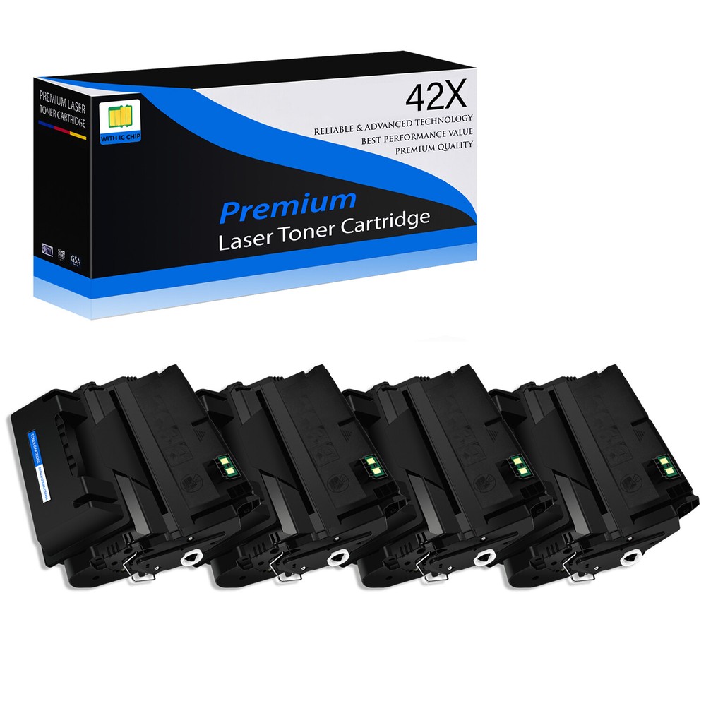 4-Pack Q5942X Black Toner for HP LaserJet 4350 Series Printers