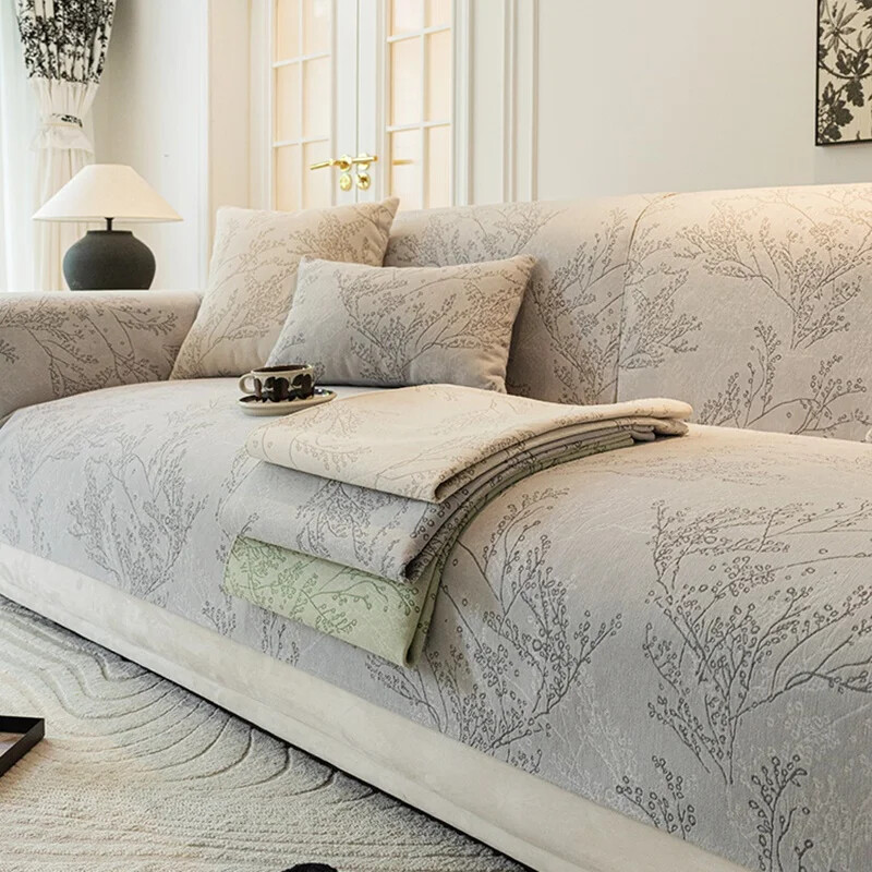 Chenille SofaCover Anti-slip Sofas Towel Corner Protector Removable Sofa Blanket