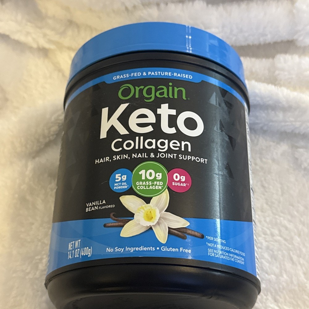 Orgain Keto Collagen Protein Powder, Vanilla - 14.1oz