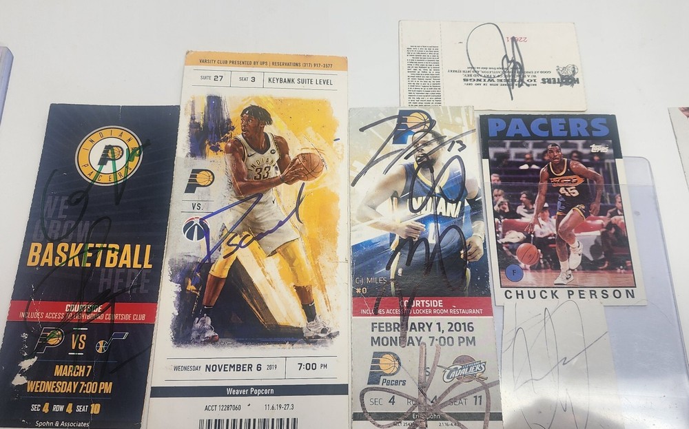 Pacers Misc Signed Ticket Stub LOT GOBERT RUBIO SABONIS PERSON CAVS MISC JUWON