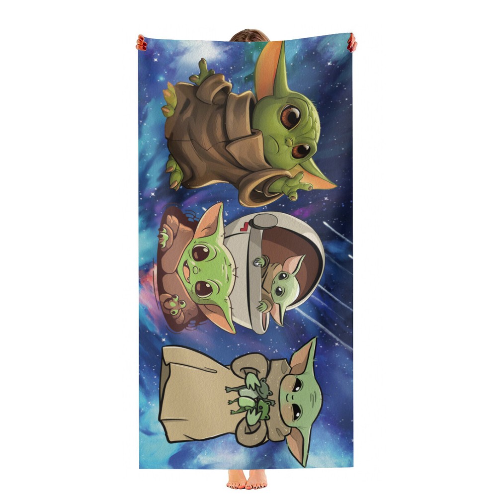 Yoda Baby Beach Towel Quick Dry Microfiber 30x60 Great Birthday Gift