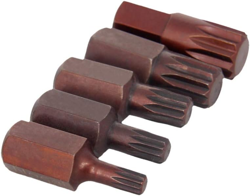 Utoolmart 5-Piece Torx Spline Screwdriver Bit Set for Secure Fastening