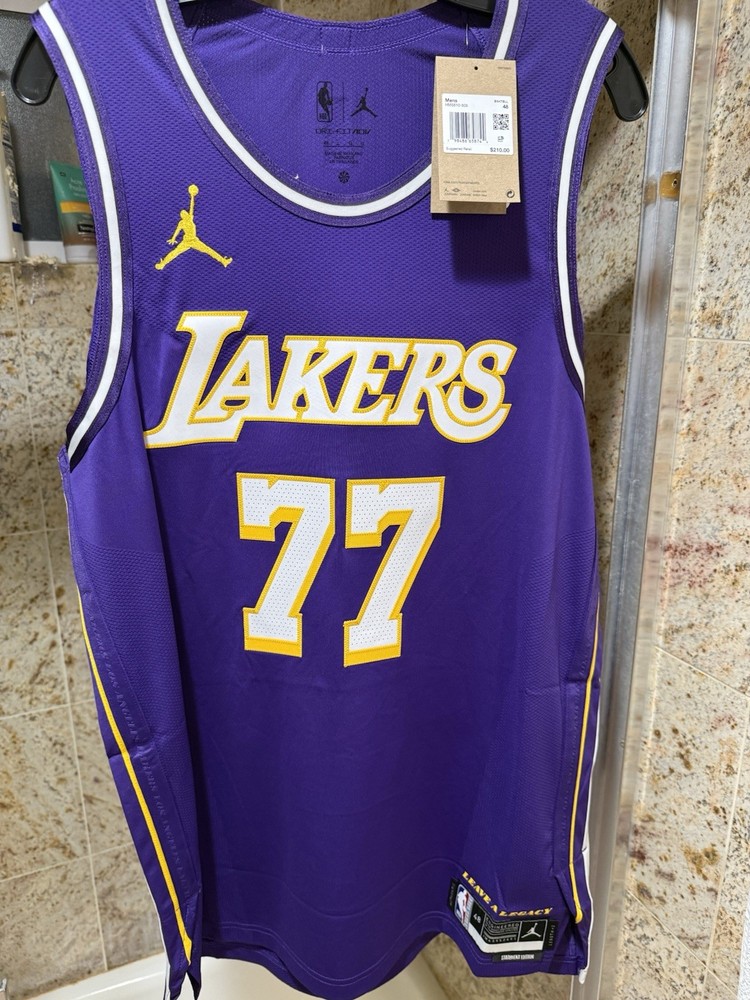NWT 48 Los Angeles Lakers Luka Doncic Authentic Statement Edition Jersey 2026