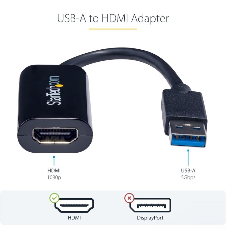 StarTech USB 3.0 to HDMI Adapter for External Monitor Connectivity