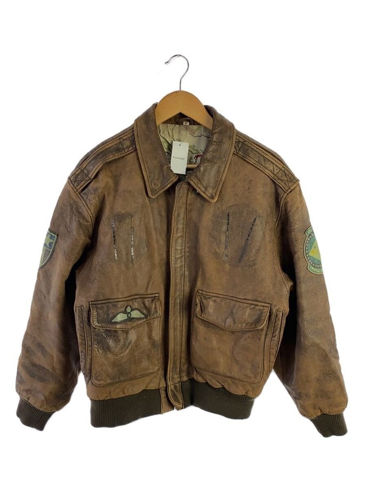 Men's Brown Sheepskin Leather Blouson Jacket Style 6306 2246