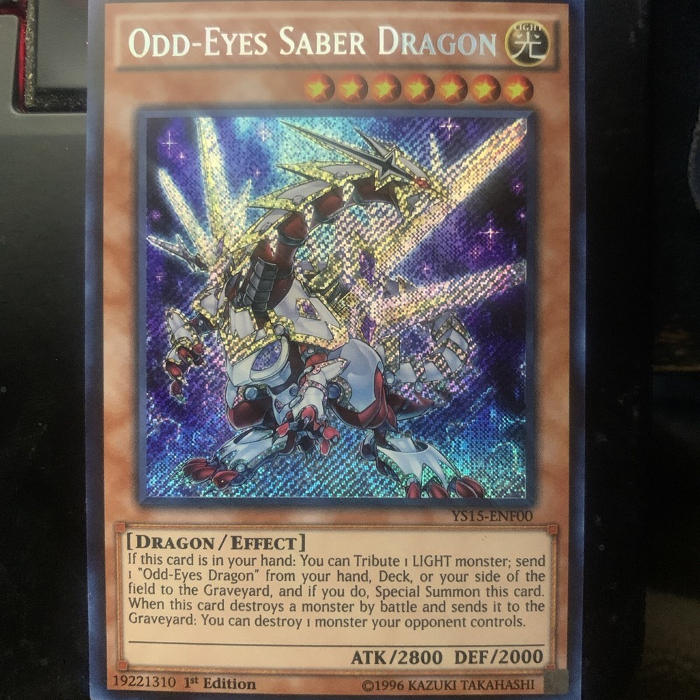 Odd-Eyes Saber Dragon YS15-ENF00 Saber Force 1st Edition Rare YuGiOh Card