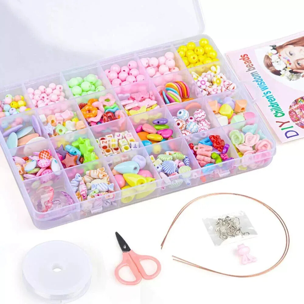 Gift Set for Girl Jewelry Making Kit Pretend Play Toy 5 6 7 8 9 10 11++ Year Old
