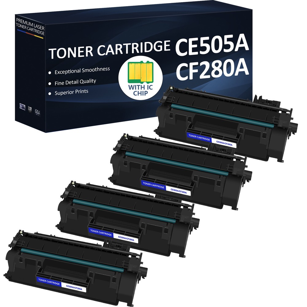 4PK CE505A / 05A Toner Cartridge Compatible For HP LaserJet P2050 P2055 US Ship