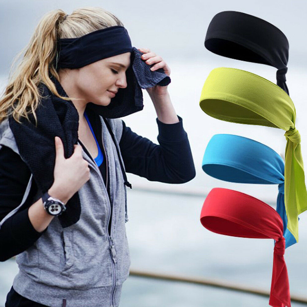 Stretchy Sports Headband for Tennis Basketball Workout Sweat Control