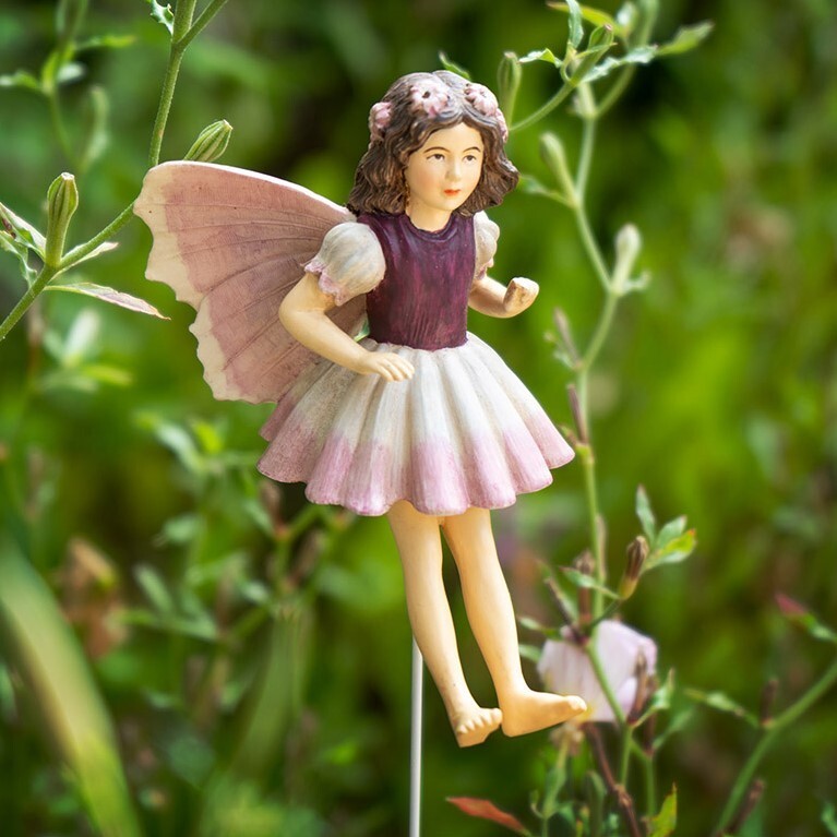 ✿ New CICELY MARY BARKER Flower Fairy Garden Stake HELIOTROPE Figurine Planter