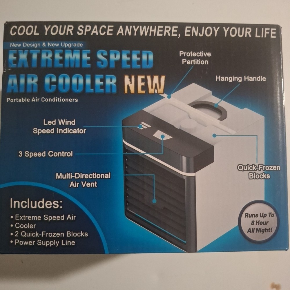 Portable Air Conditioner Personal Mini Air Cooler with 3 Speeds Anti-Leakage NIB