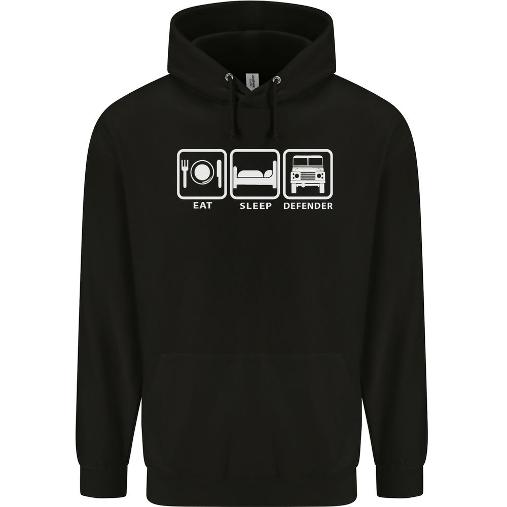 Eat Sleep 4X4 Off Road Roading Car Mens 80% Cotton Hoodie