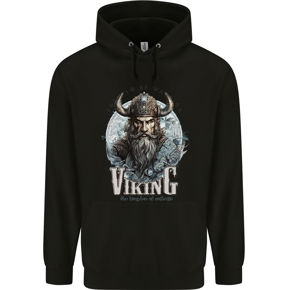 Viking the Kingdom of Valhalla Mens 80% Cotton Hoodie
