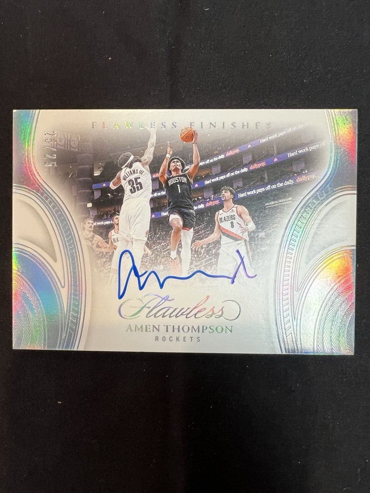 2024-25 Panini Flawless 2 Card Lot - Amen/Ausar Thompson Autographed Cards