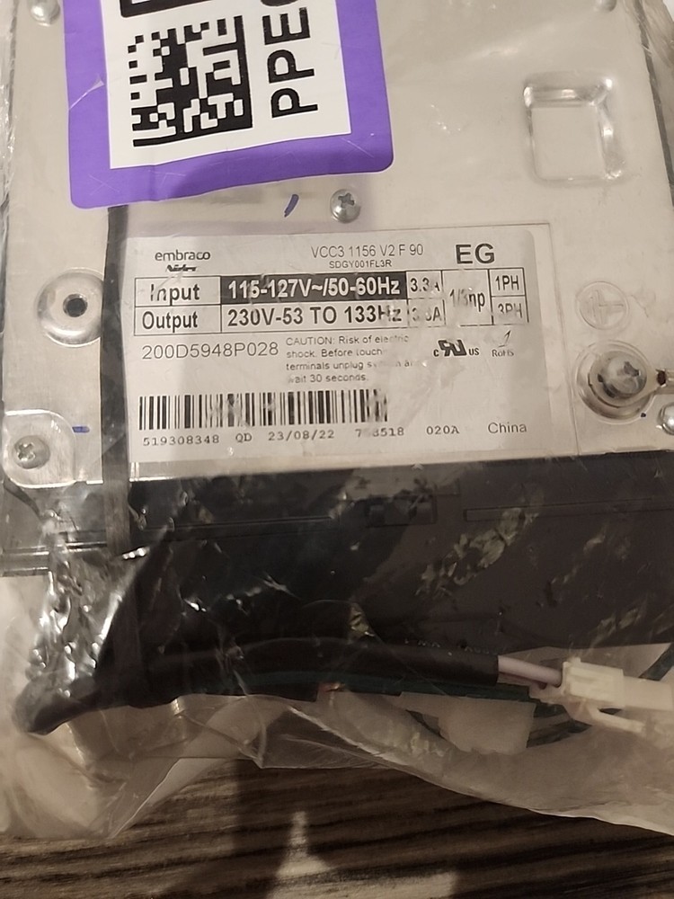 GE Refrigerator Compressor Control Unit - Part# 200D5948P028 | VCC3 1156 V2 F 90