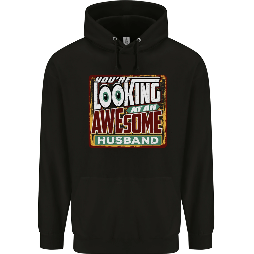 Youre Looking at an Awesome Husband Mens 80% Cotton Hoodie