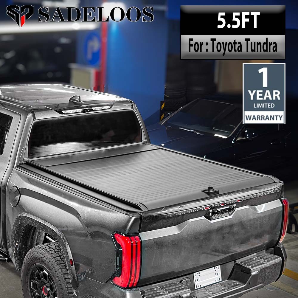 5.5Ft Retractable Truck Bed Hard Tonneau Cover For Toyota Tundra 17-25 Aluminum